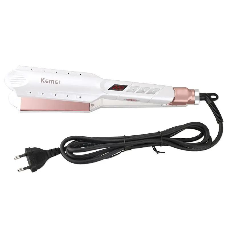 

Kemei KM-8852 Women Hair straightener 220-240V Professional Hair Care 15s Rapid Heating Ceramic Styling Tools Straight hair