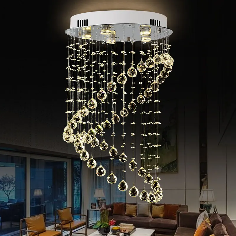 

two ring shape modern crystal chandeliers for dining room luxury cystal raindrop chandelier light for living room AC110-220V