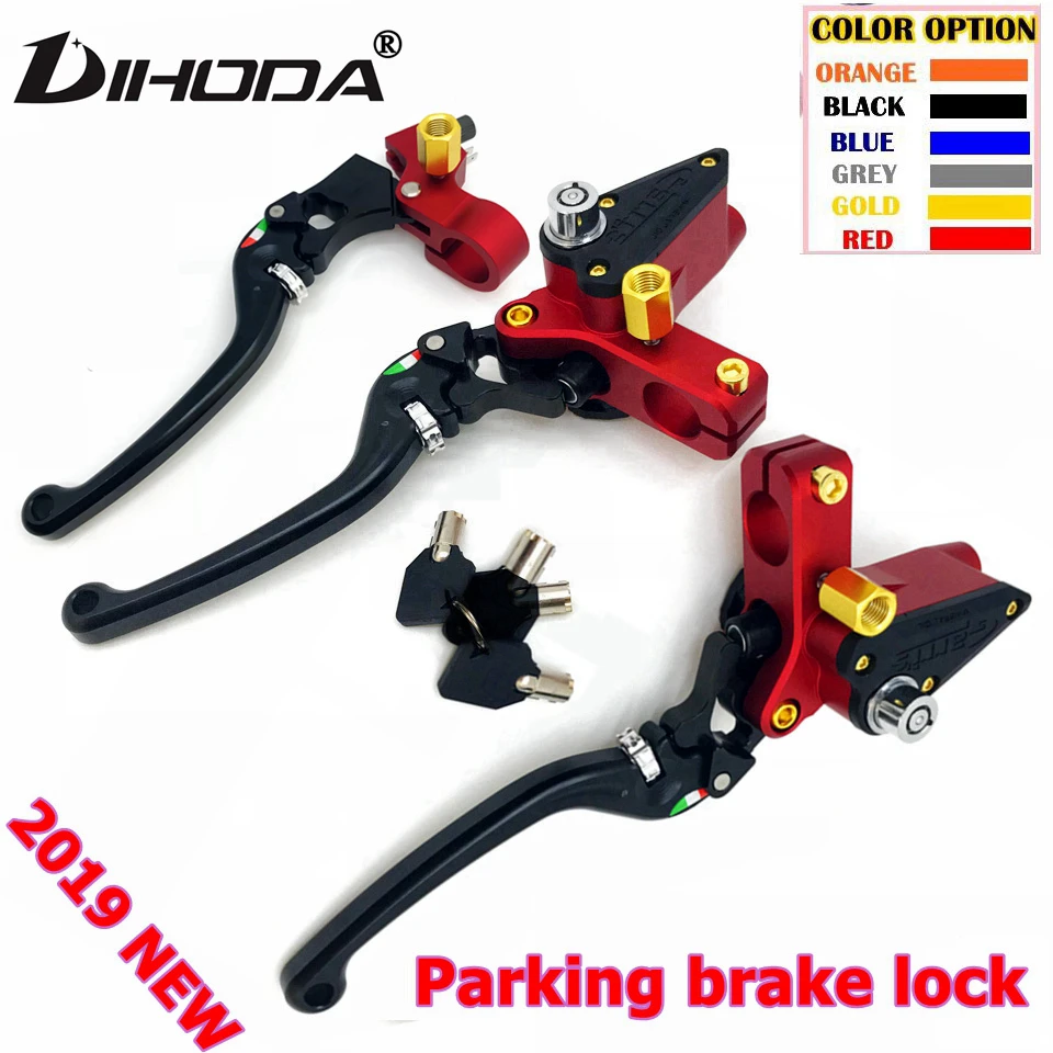 2019 New parking brake lock brake pump anti theft motorcycle master