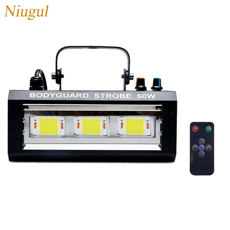 

With Wireless Remote Control 60W LED Strobe Light /White Color LED Disco Stroboscopes DJ Flashing Stage Light For KTV Home Party