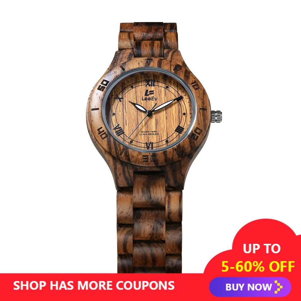 

Wood Watches Women's Business Luxury Fashion Wooden Quartz Wristwatches Casual Watch Free Shipping Sale
