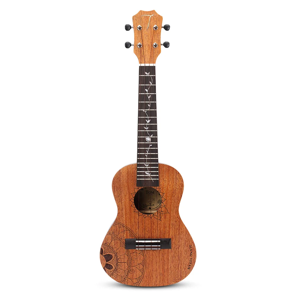 TOM JYY-C1 23 дюймов Гавайские гитары укулеле из красного дерева струнный инструмент акустические концертные Гавайские гитары с сумкой для переноски
