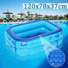 120x78x37cm Children's Home Use Paddling Pool Large Size Inflatable Square Swimming Pool Heat Preservation Kids inflatable Pool