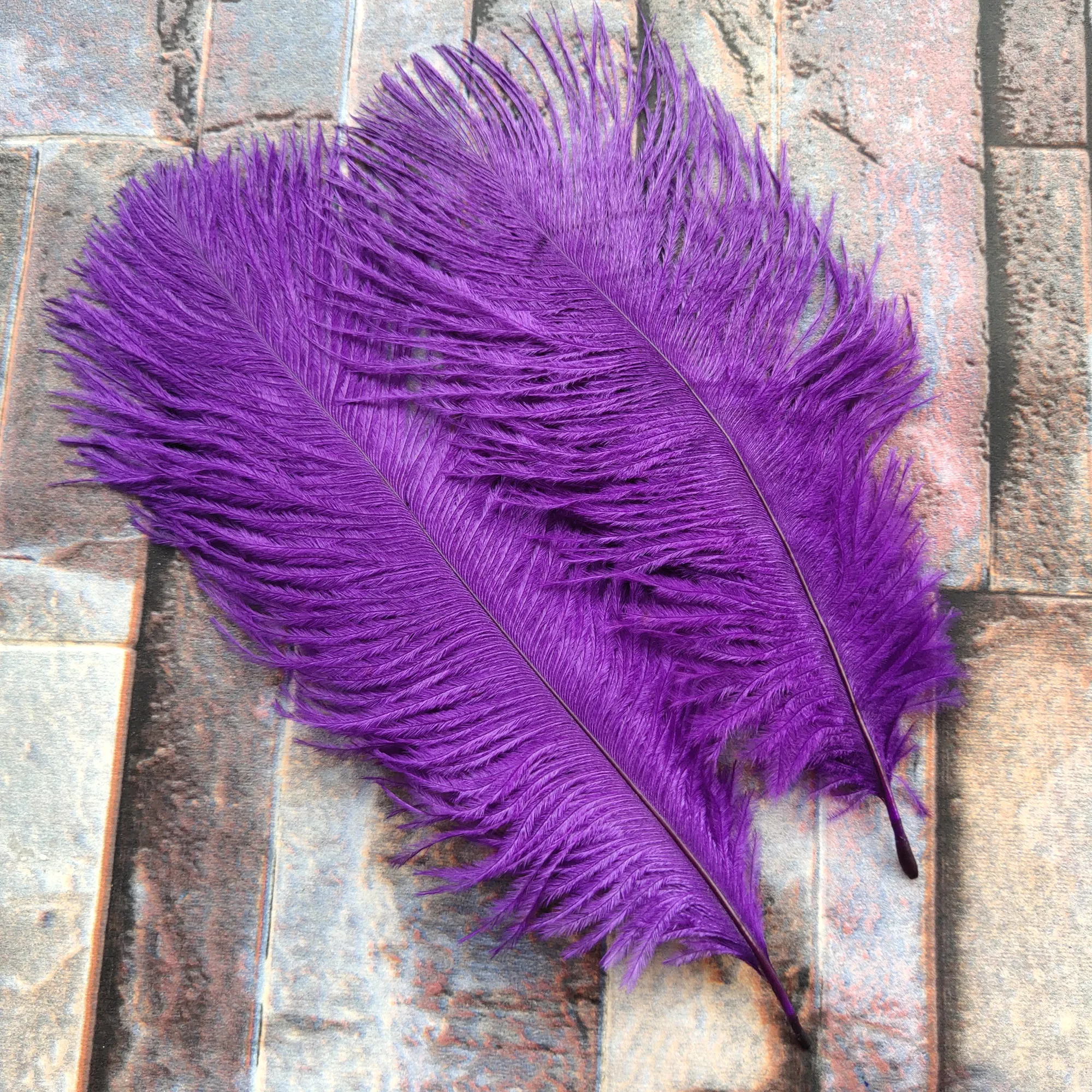 Buy 10pcs pretty purple ostrich feathers High Quality