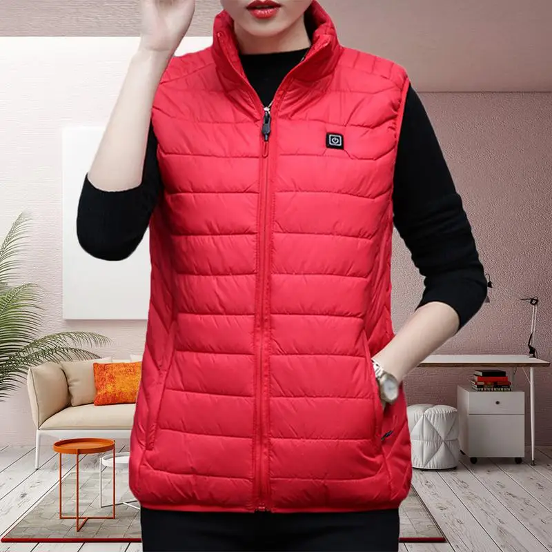 

2018 New Men Women Electric Heated Vest Heating Waistcoat USB Thermal Warm Cloth Feather Hot Sale Winter Jacket Plus Size M~5XL