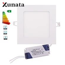 3 Вт 6 Вт 9 Вт 12 Вт 15 Вт 18 Вт 85-265 в светодиодный панельный светильник Точечный светильник s лампа Встраиваемая кухонная потолочная лампа для ванной холодный белый цвет 1 шт