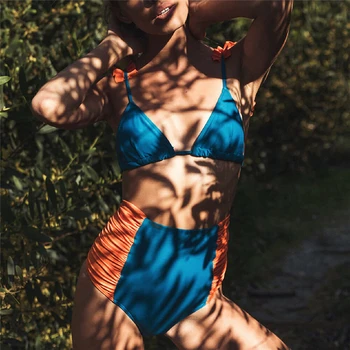 

Swimwear Women High Waist Bikini Set Swimsuit Women Bathing Suit Biquinis Feminino 2019 Swimsuit Beachwear Two Piece Swim Suit