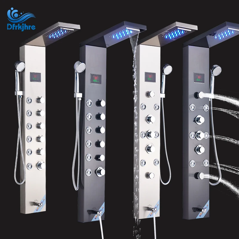 Advanced Variety Shower Panel with Led Rain Shower Multiple Water