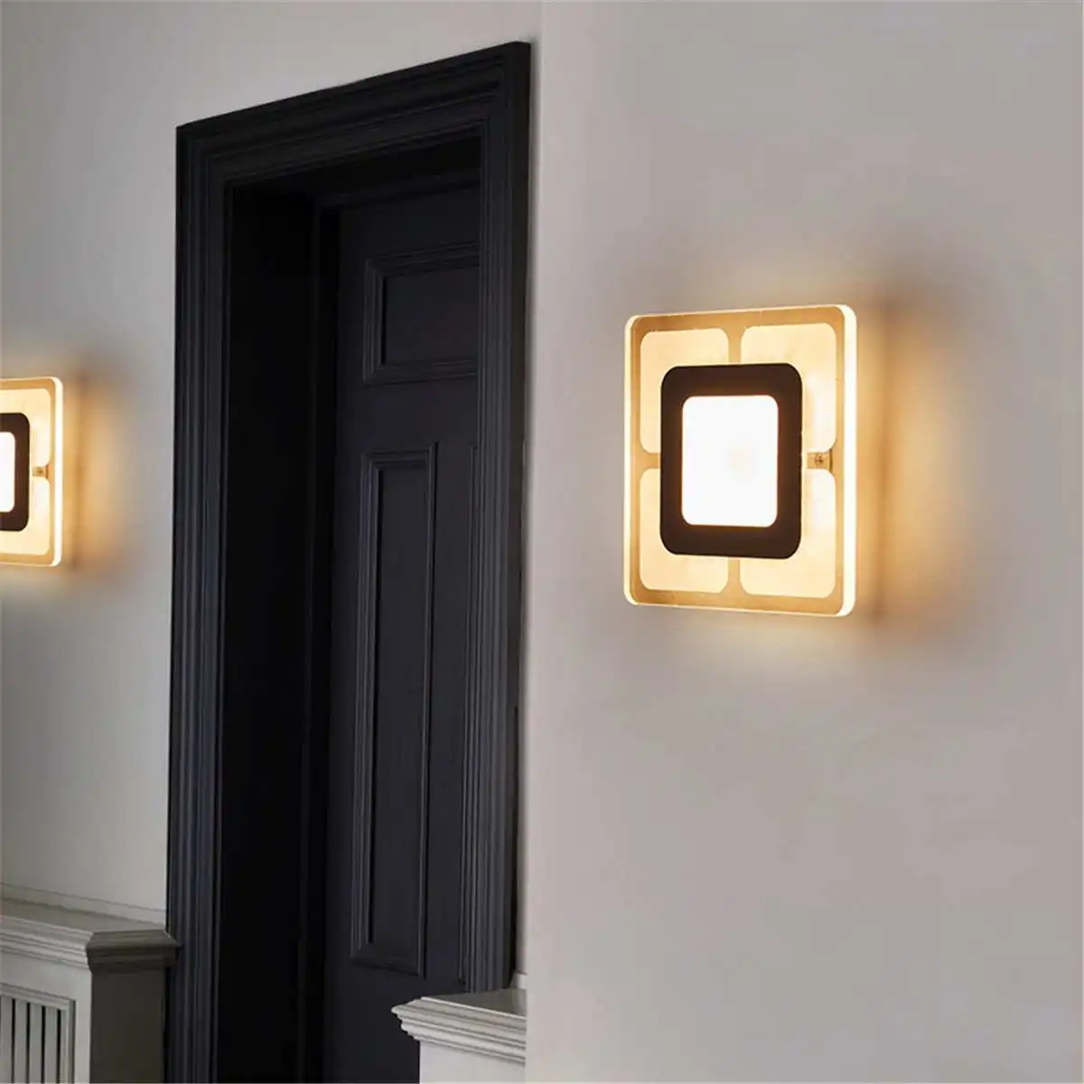 Светодиодный светильник для гостиной, потолочный светильник, настенный ультра-тонкий аксессуар для кухни, современная ванная комната, 17 Вт прямоугольник