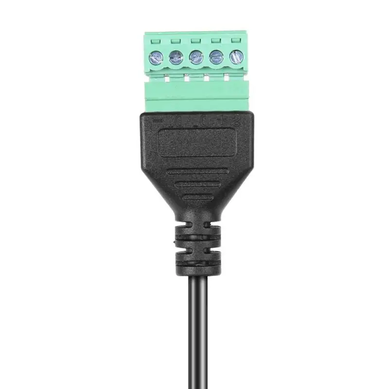 Micro USB Женский до 5 Pin винтовой клеммный разъем с 30 см экранированный кабель|Кабели|