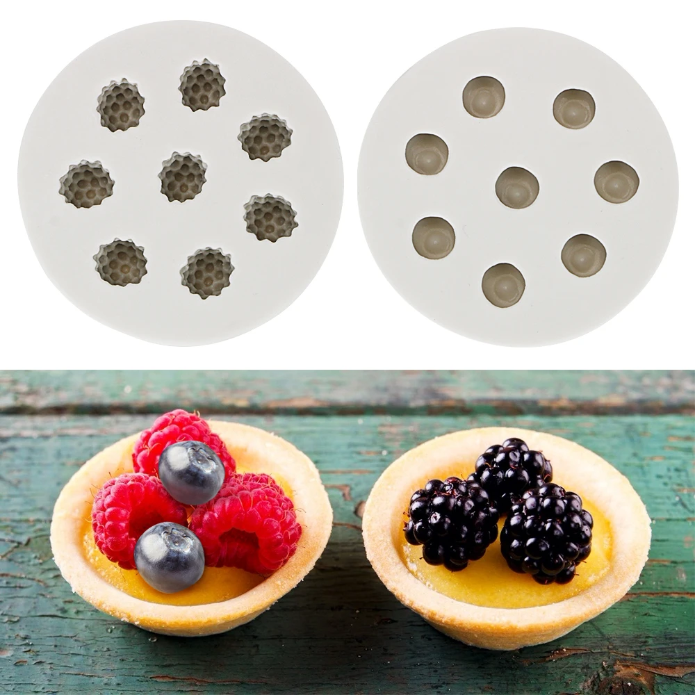

3D Raspberry Blueberry Shape Silicone Mold DIY Cake Decorating Mould Sugarcraft Baking Tool Chocolate Pastry Tool