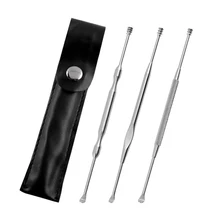 Чистящие Инструменты Набор из нержавеющей стали с двойной головкой спиральный ушной Пинцет детский портативный инструмент с длинной ручкой инструмент для чистки ушей