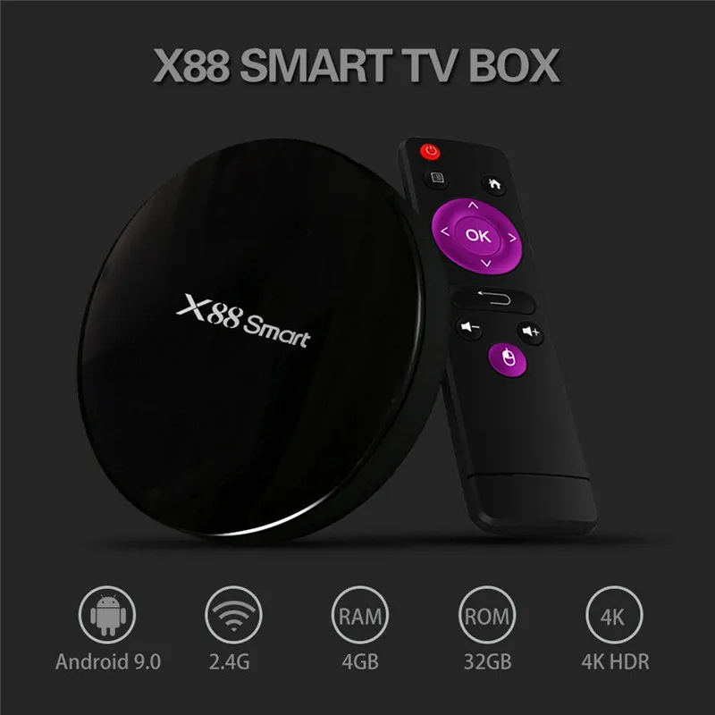

New X88 Mini Smart TV Set Top Box RK3328 Quad Core 4K WIFI HDMI HD4G+32G Media Player
