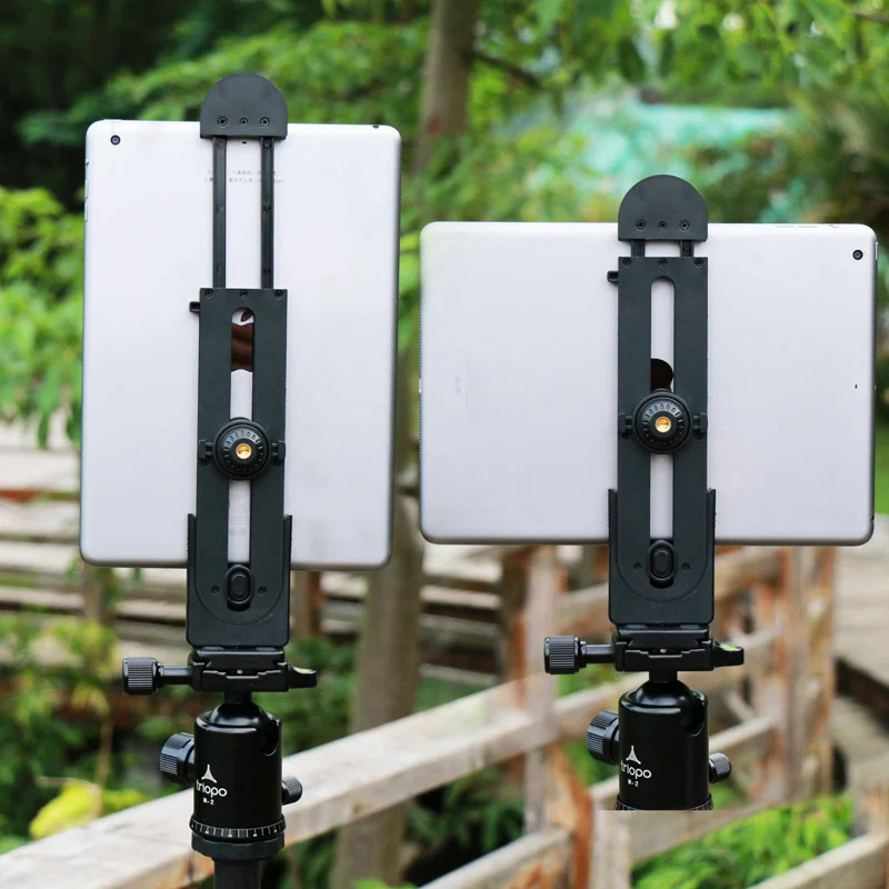 

Ulanzi Adjustable Pad Tripod Mount Stand holder Adapter with 1/4" screw for iPhone for iPad Air Android Tablet Pad Smartphone