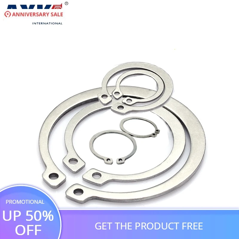

M40 M58 304 Stainless Steel 304SS DIN472 Spring Washer C Type Snap Retaining Ring For OD 40mm 58mm Internal Bore Shaft Circlip