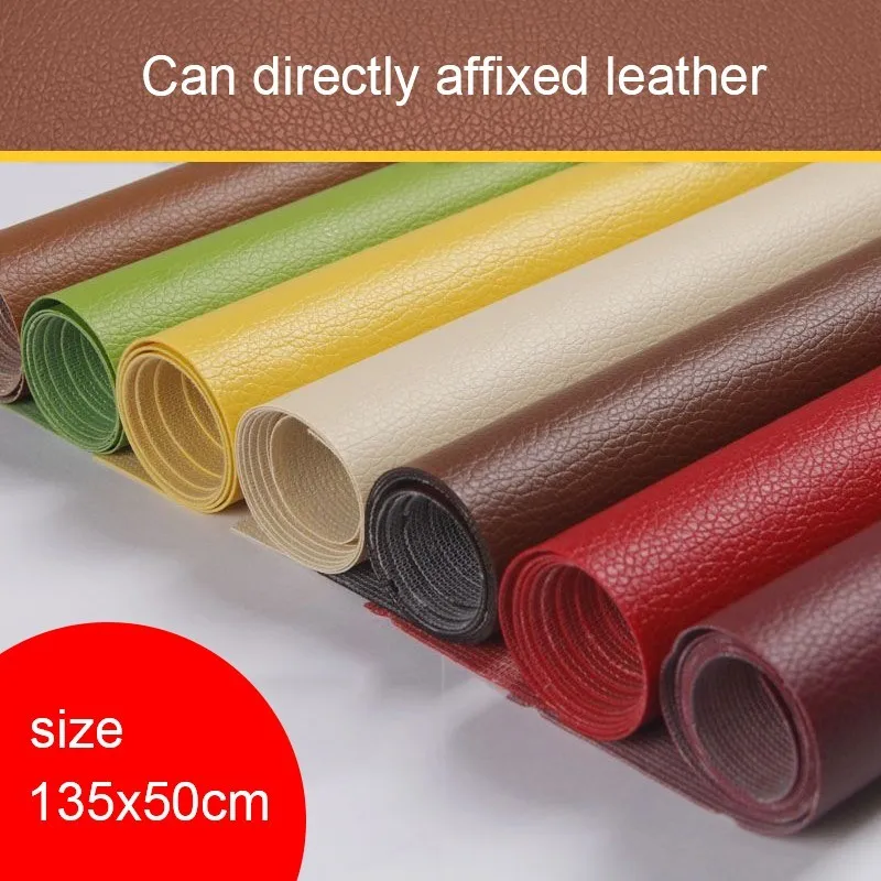 ZYFMPTEX 135x50 см толщина 0 6 Новое поступление самоклеящаяся искусственная кожа личи