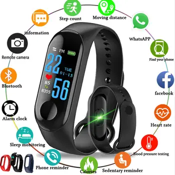 

Hote Smart Band Watch Bracelet Wristband Fitness Tracker Blood Pressure HeartRate M3s Smart Wristband Bracelet Band