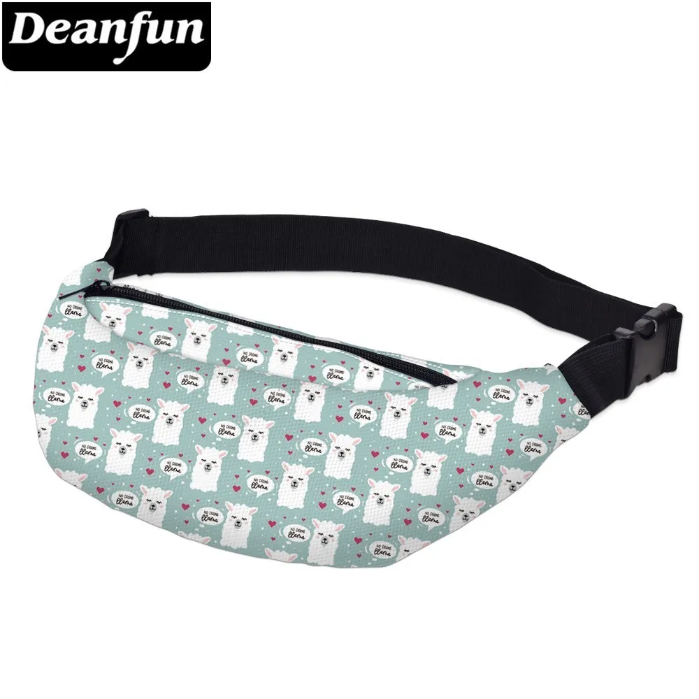 Deanfun печать Альпака пояс поясная сумка человек водонепроницаемый Llama мужская для