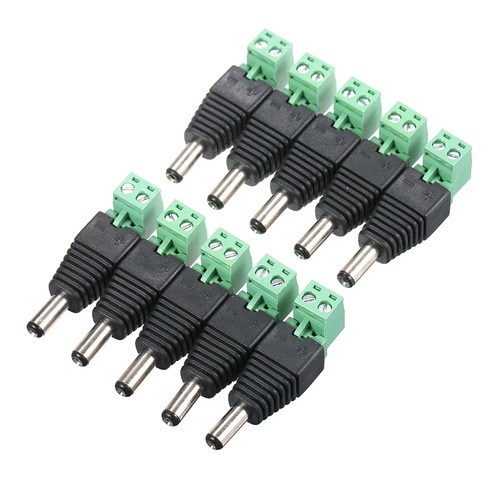 

5PCS DC 5.5mm*2.1mm Female Male Power Plug Adapter Monitor Weld-free Plug Socket DC-G01