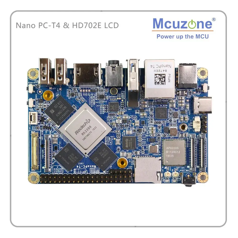 FriendlyELE NanoPC-T4 HD702E Rockchip RK3399 Cortex-A72 Cortex-A53 VR AI OpenCV TensorFlow MIPIDual band wifi M.2PC EC20 4G EMMC