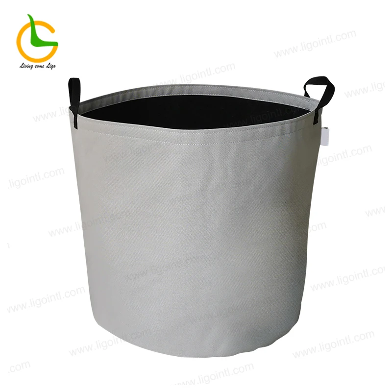 

High quality wholesale antifouling light foldable office desk home outdoor garden round fabric pot for plants flower