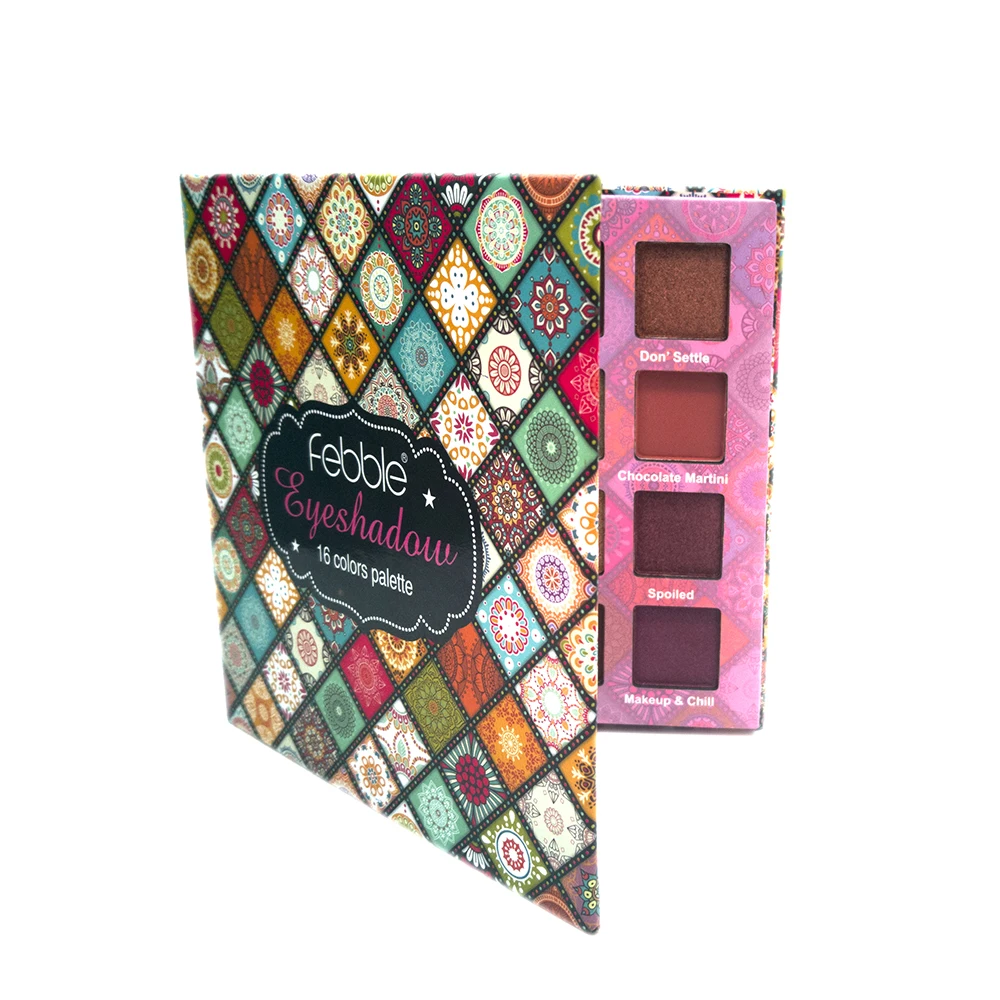 Febble 16 Matte Shimmer Smooth Beautiful Nude eye shadow Palette, Velvet Texture Blendable Eyeshadow Febble 16 Matte Shimmer Smooth Beautiful Nude eye shadow Palette, Velvet Texture Blendable Eyeshadow