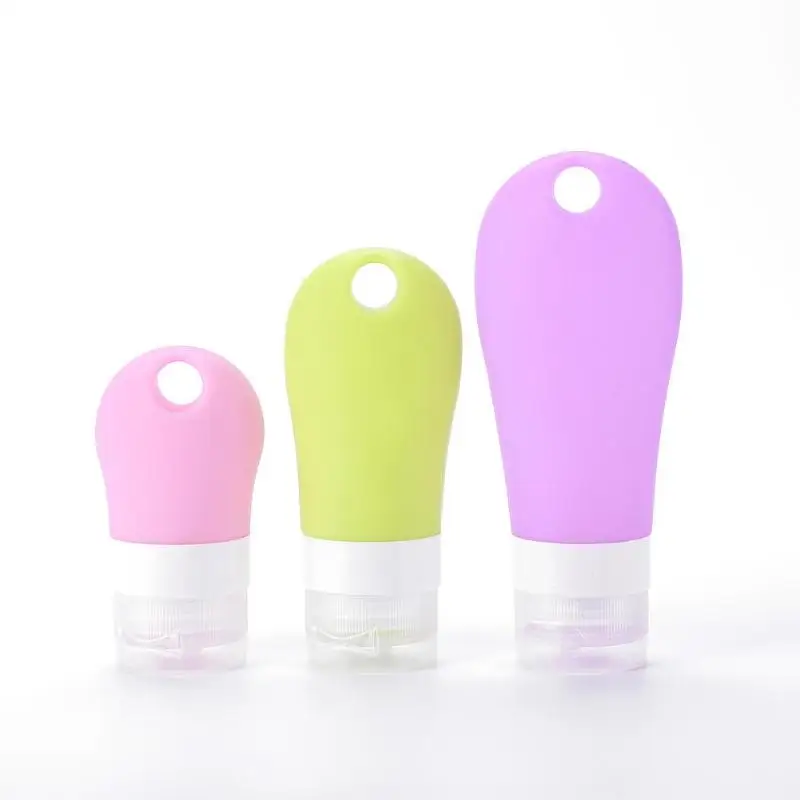 1Pc Travel Refillable Bottles Silicone Skin Care Lotion Shampoo Gel