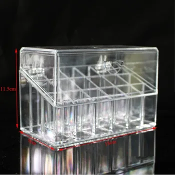 

18 Grid Lipstick Lip Gloss Lipstick Cover Exhibition Box By Injection Moulding Dustproof Desktop Cosmetics Storage Box
