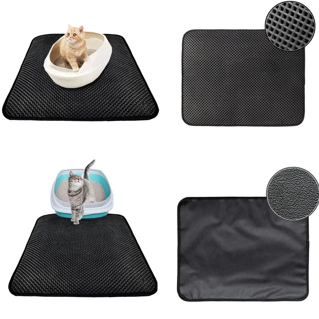 Fashion Cat Litter Trapper Mat Folding Waterproof Sifting Pad