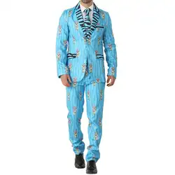 Для мужчин Для женщин костюмы синий тигр Платье с рисунком нейтральный костюмы вечерние пиджак
