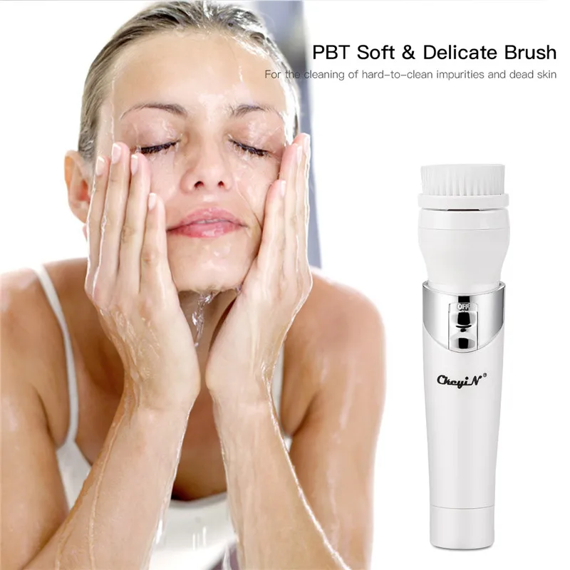 5 En 1 depilación eléctrica para mujer, afeitadora, recortadora de cejas, recortadora de cabello para la nariz, máquina de afeitar para el cuerpo, limpiador de cepillo Facial