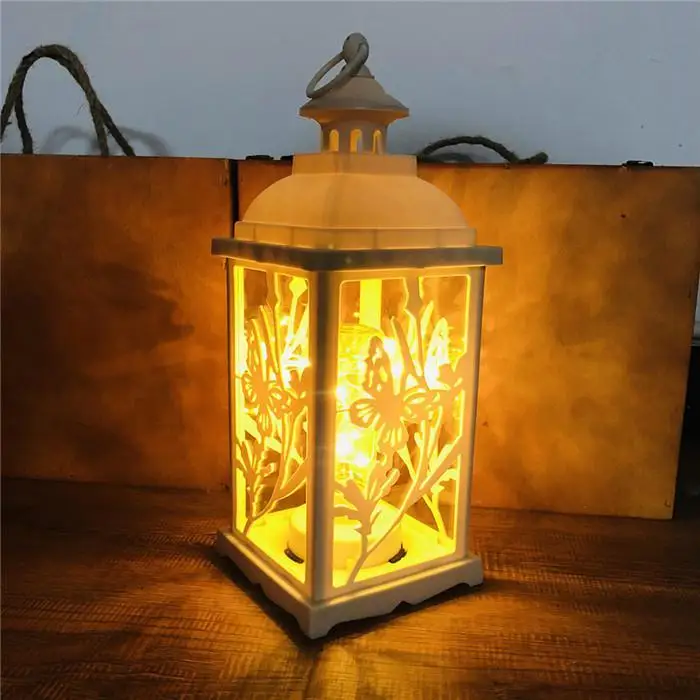 

batteries not included 5V Lamp AAA European Butterfly Hanging 3 Candlestick Windproof Light 4 Garden Decoration x Style
