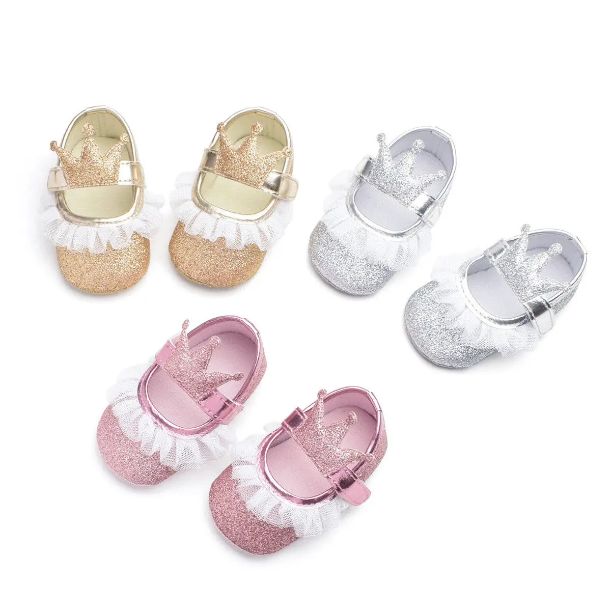 Princess Sandals,Baby Girls Kids Sparkly Princess Sandals Soft Sole First Walker Crib Shoes Princess Casual Shoes