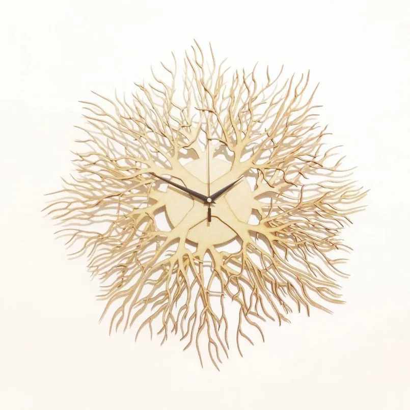 

New Wall Clock Wooden Tree 30cm Wall Clock For Living Room Quartz Wal Watch For Home Nordic Mute Duvar Saati Accept Dropshipping