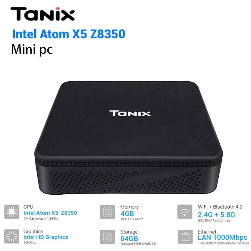 Мини ПК TANIX TX85 Smart tv Box Windows 10 4 Гб 64 2 ГГц 5 8 WiFi ТВ приставка 1000 Мбит/с Bluetooth 0 все в