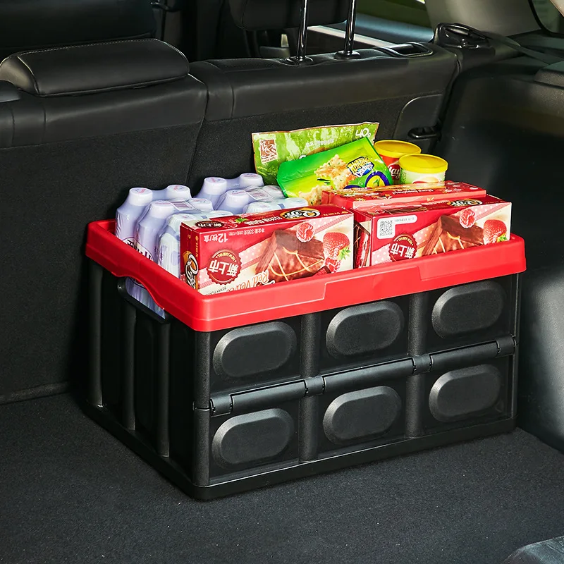 Автомобильный органайзер ящик для хранения багажник 30L/55L большой емкости складной PP автоматическое Хранение коробка укладка Tidying автомобильные аксессуары для дома
