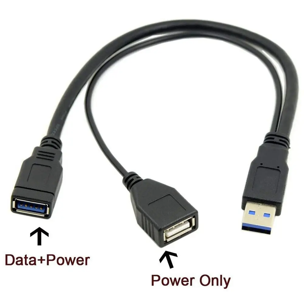 USB 3 0 Женский двойной мужские удлиненные Мощность данных Y кабель удлинитель для 2