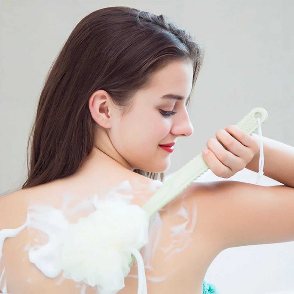 Soft Long Handle Back Brush Bath Shower Brush SPA Body Back Cleaning