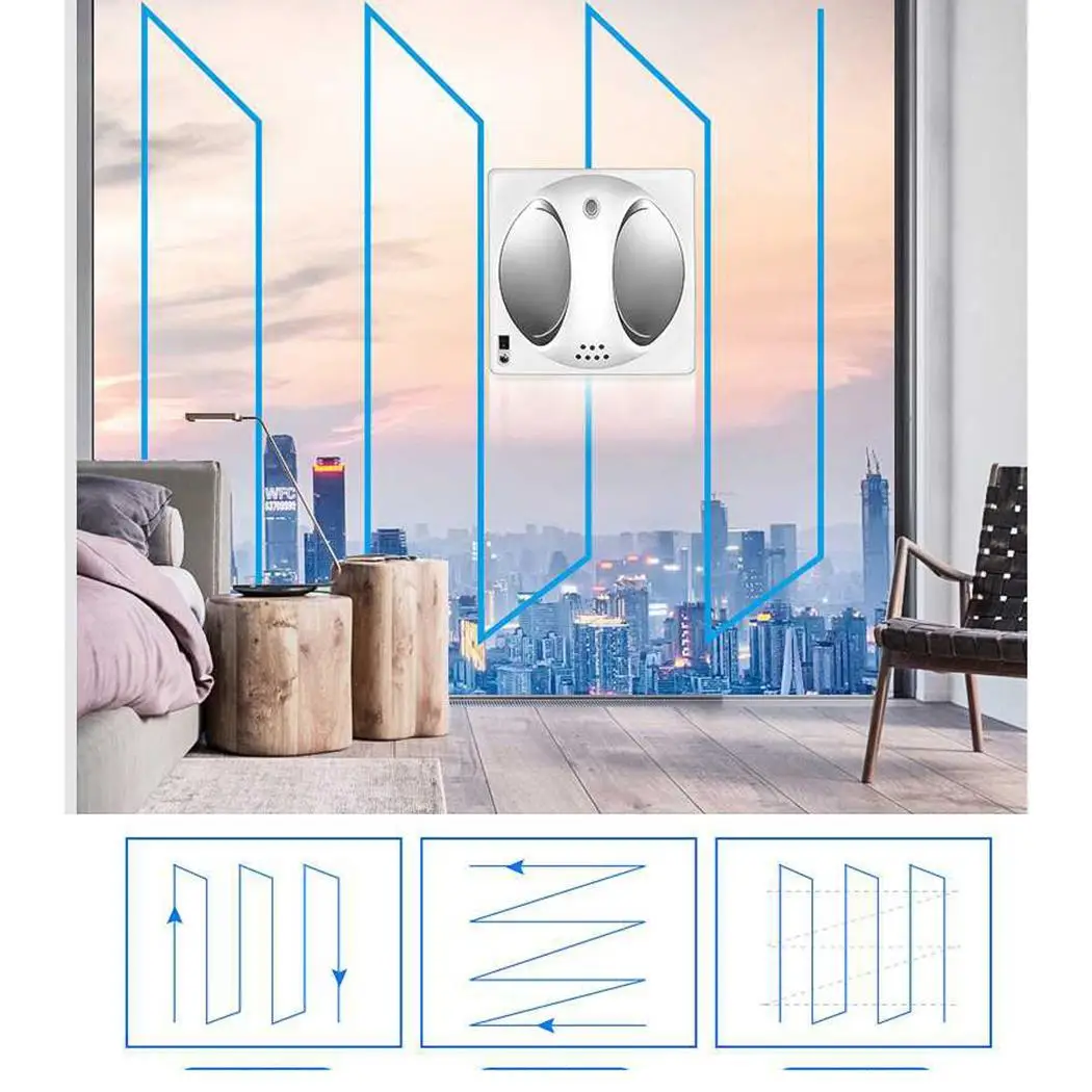 

Household Smart Window Cleaner Robot Sweeper High Suction Wet Dry Wiping Smart Automatic Robotic Window Vacuum Cleaner