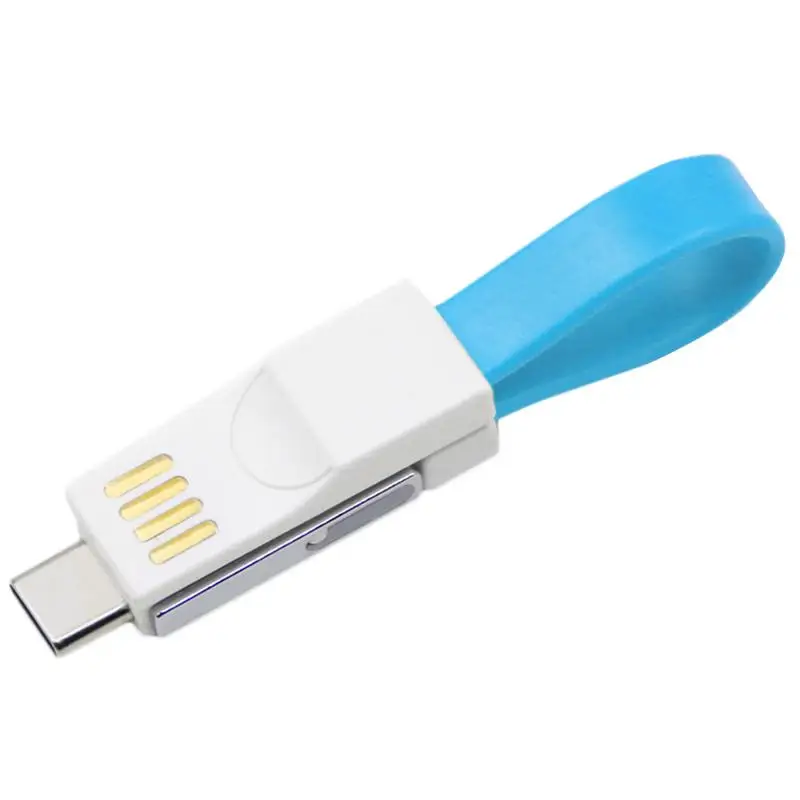 3 в 1 брелок для передачи данных Универсальный USB Магнитный зарядный кабель IPhone