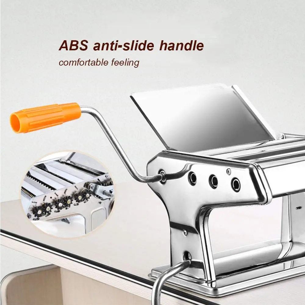  Kitchen Pasta Maker Machine Pasta Kneading Machine Adjustable Thickness Settings Spaghetti or Fettu - 32955554953