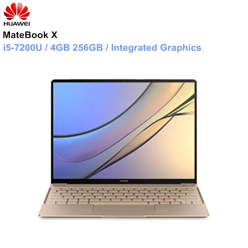 Huawei MateBook X Тетрадь 13 ''Intel Core I5-7200U/i7-7500U 4/8 GB + 256/512 ГБ SSD компьютер Windows 10 2160x1440 ips Экран ноутбука