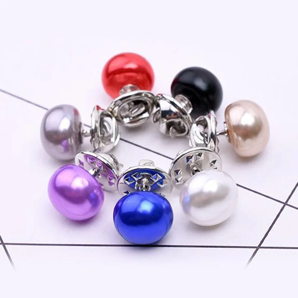 

Imitation Pearl Scarf Brooch Pins Elegant Jewelry Collar Cardigan Shawl Buckle Round Brooches Clothes Accessories Sewing Tool