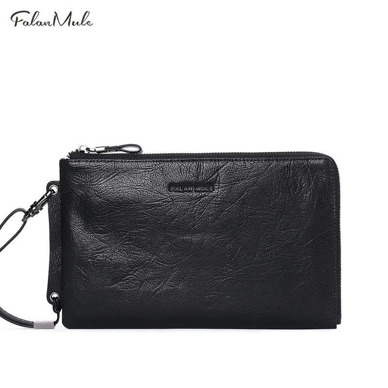

2018 New Fashion Men Clutch Genuine Leather Wallet Men Clutch Bag Clutch Male Wallet Luxury Leather Men Wallet Can Hold iPad