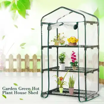 

69 x 49 x126cm Walk-In Green Hot Plant Garden Greenhouse House Shed Storage PE Cover Roof Keep Warm Keep Out Bugs Insects