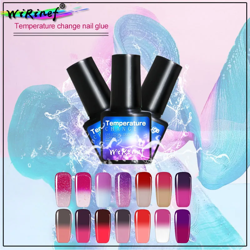 

WiRinef UV Gel Nail Polish 8ml Temperature Nail Gel Varnish UV LED Gel Colorful Nail Lacquer Glue for Nails To Makeup