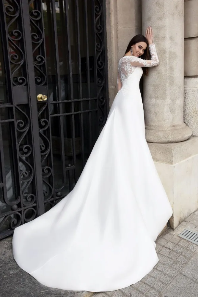 Vivian's Bridal 2018 иллюзия свадебное платье русалки элегантное кружевное с