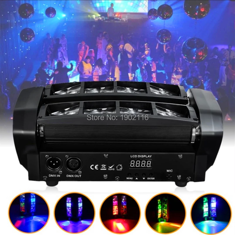 

Mini LED Spider Light /RGBW Beam Stage Lighting DMX512 Spider Light Good For Disco DJ Nightclub Party /Linear Effect LED Lights