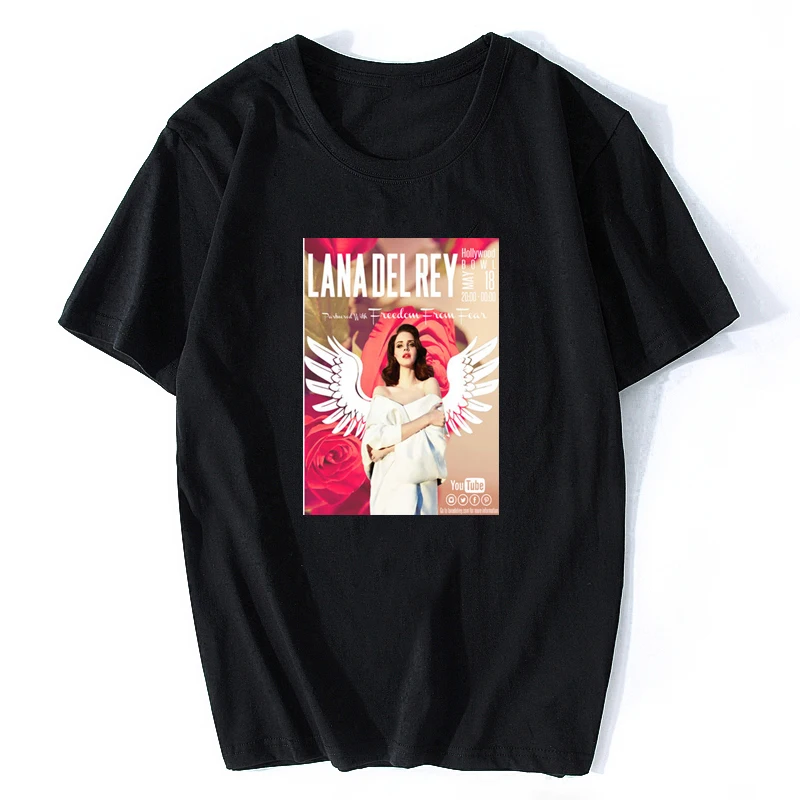 

2019 NEW Lana Del Rey Cotton O Neck Short Sleeve Aesthetic Clothes T-Shirt Femme Vintage Shirts Women/men Tumblr Camiseta Mujer