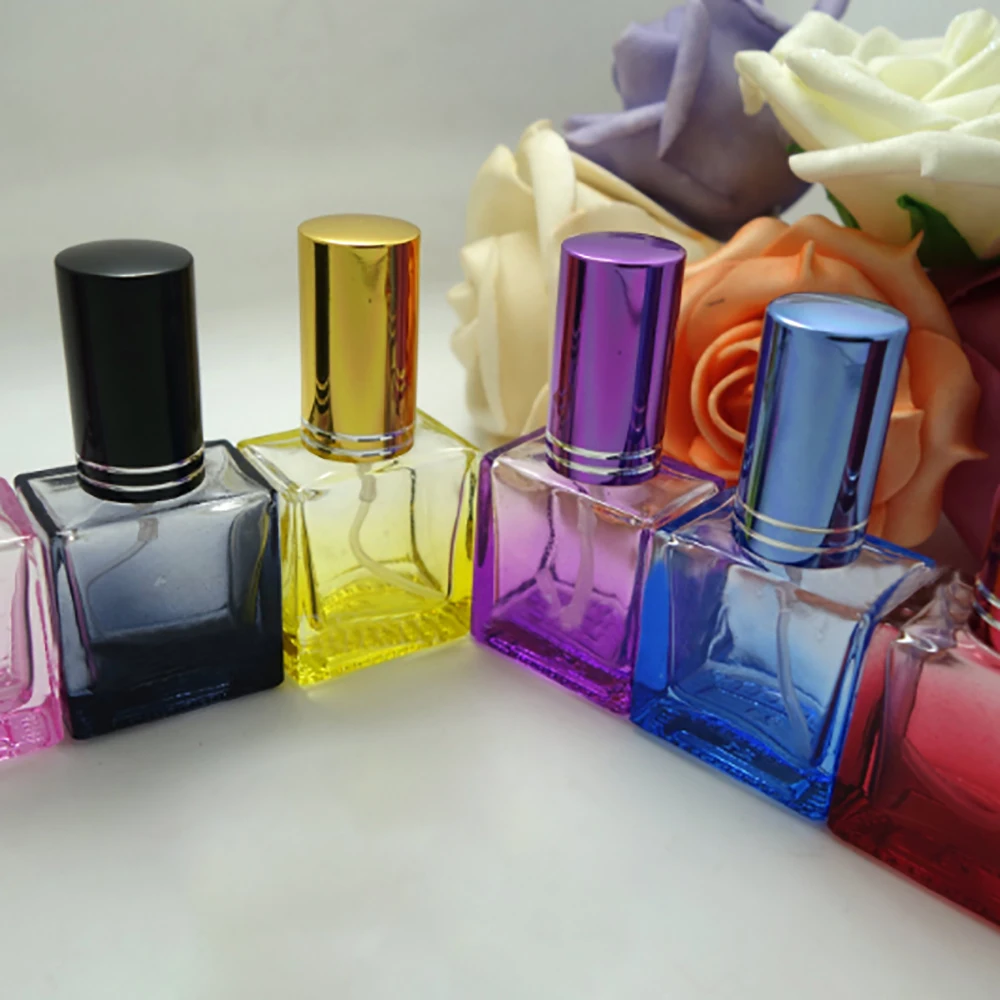 Unique square colorfule 10ml glass cosmetic packaging custom perfume atomizers bottle in stock | Красота и здоровье